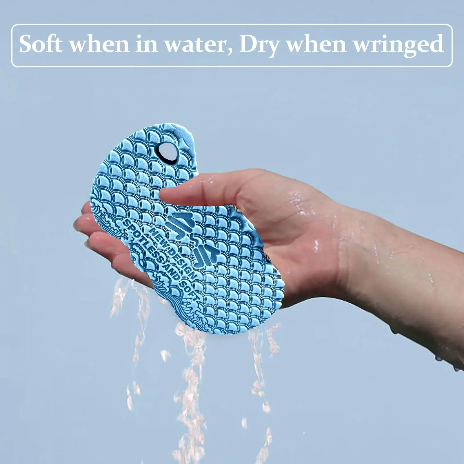 جديد ثلاثية الأبعاد حمام الإسفنج الترا لينة حمام الجسم دش الإسفنج لينة مقشر حمام الإسفنج فرك مقشر مزيل الجلد الميت الإسفنج #3