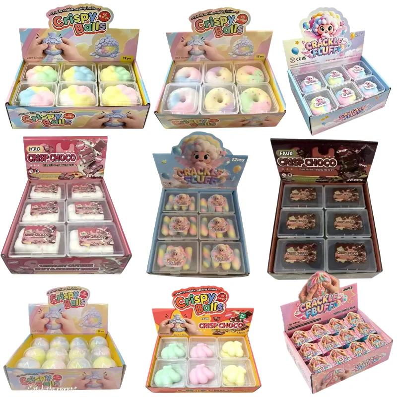 Heißer knuspriger Quetschball, Regenbogen-Bonbon, handgefertigter Ball, Fidget-Spielzeug, Stressabbau, Quetsch-Donut, langsam zurückfedernd, für Erwachsene, Blindbox-Geschenke – Detail 6