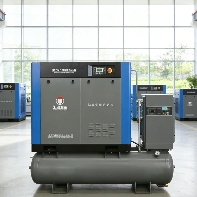 Industrial Compressors 10hp 7.5kw Air Compressor 4-In-1 Rotary Electric Permanent Magnet Portable Screw Compressor With Dryer