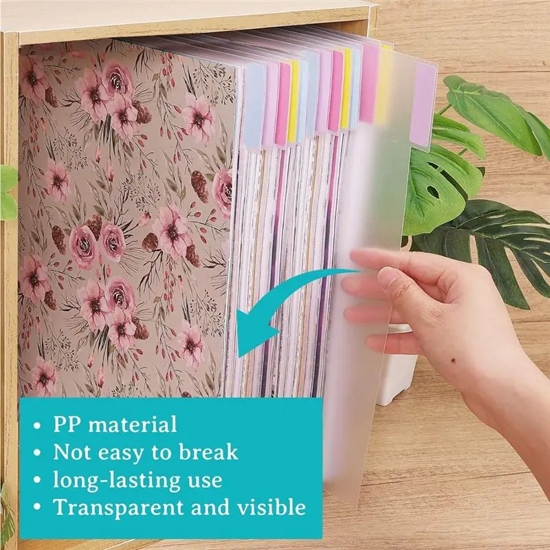 AEF7-32 قطعة فواصل ملصقات القصاصات البلاستيكية فواصل ورق القصاصات لتقسيم 30.48X30.48 سنتيمتر ورق القصاصات ، مخزون البطاقات