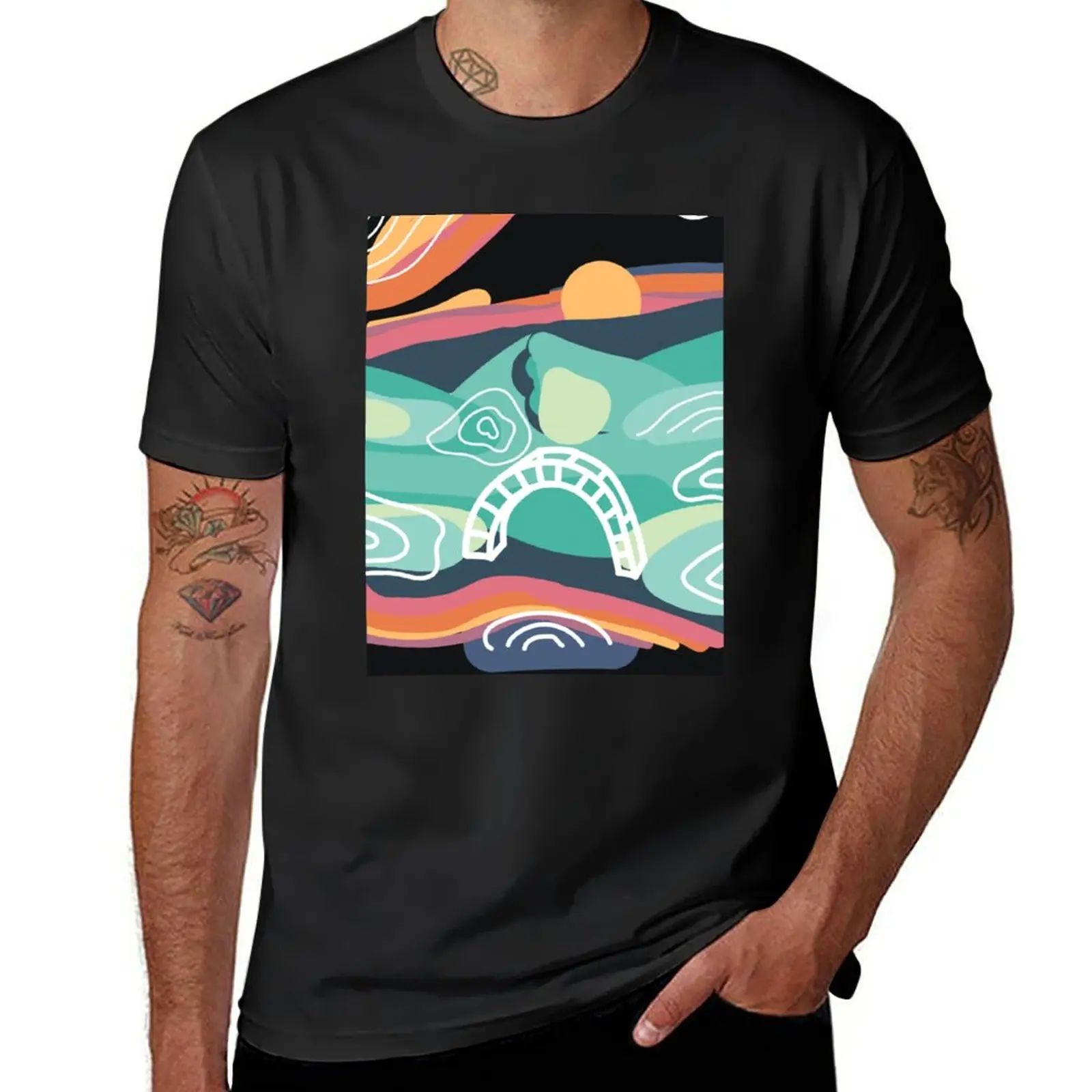 New Bonnaroo Arch Sunset T-Shirt cute clothes hippie clothes quick drying t-shirt graphic t shirt mens graphic t-shirts