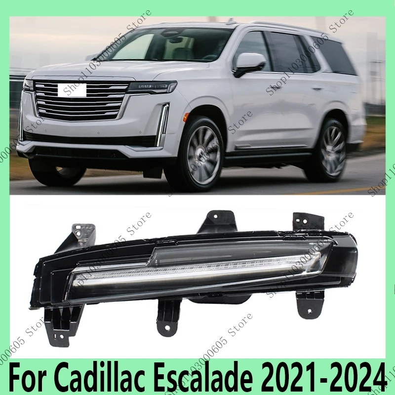 For Cadillac Escalade 2021-2024 Auto Parts LED Fog Light Assembly Turn Signal Front Bumper Daytime Running Light 85117443