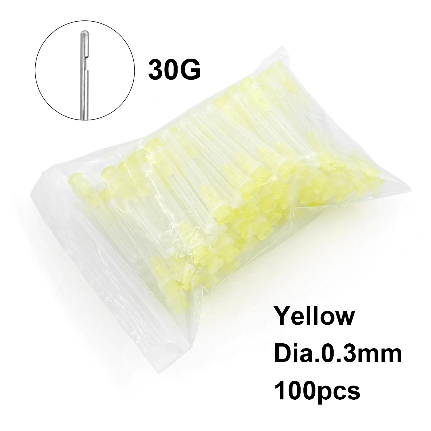 100Pcs TOMENTY  Dental Endo Irrigation Needle Tip 0.3/0.4/0.5mm End-Closed Side Hole Endo Syringe Root Canal Washing Needle Tip