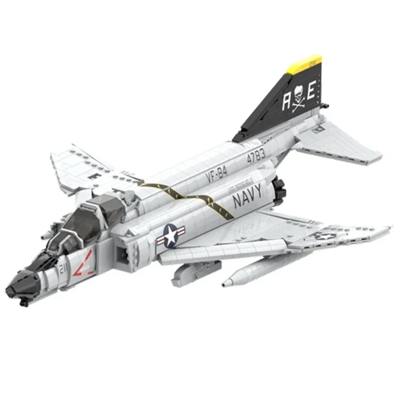 Moc-bloques de construcción para niños, F-4 militar, Phantom Fighter-bomber, ladrillos técnicos, montaje de bricolaje, juguetes de construcción para niños, regalos de vacaciones