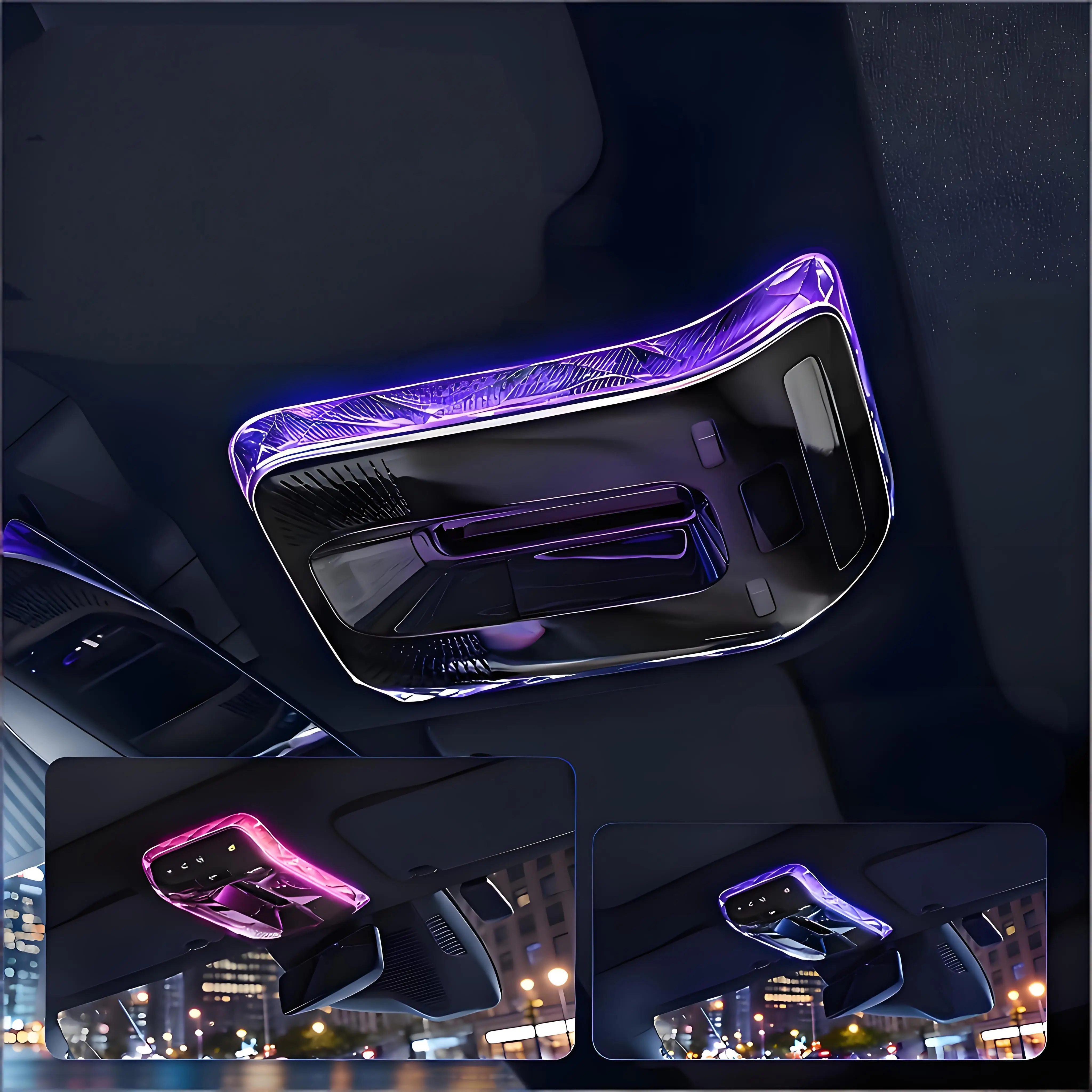 1 PC Brilliant Crystal Roof Reading Light Frame Ambient Lamp Trim Compatible with for Mercedes-Benz C GLC E Class W206 X254 W214