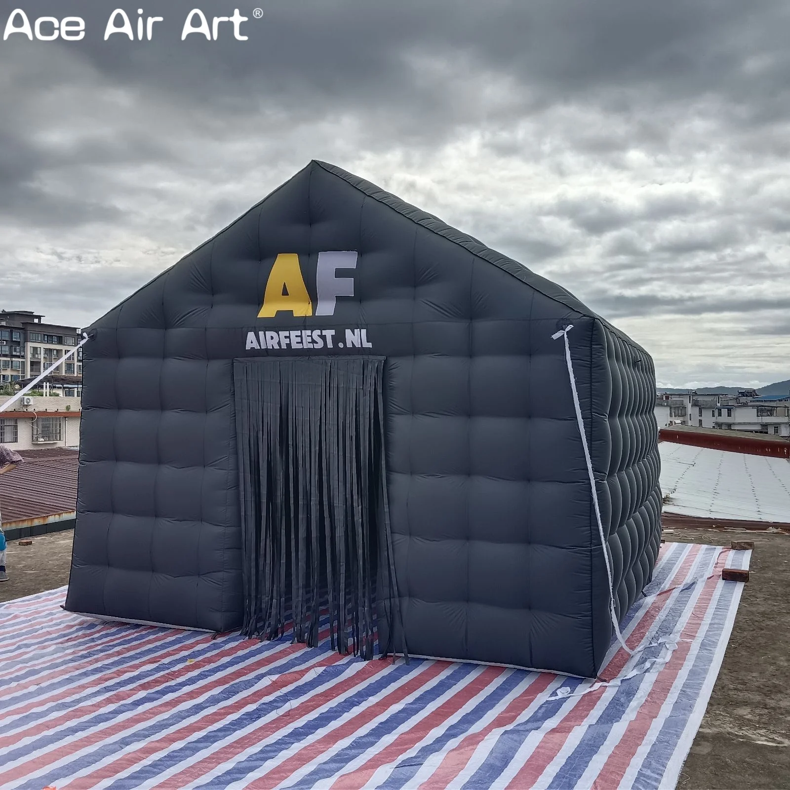 Barraca inflável da boate do diodo emissor de luz para eventos ao ar livre e festas barraca personalizada inflável com luzes para a decoração do festival