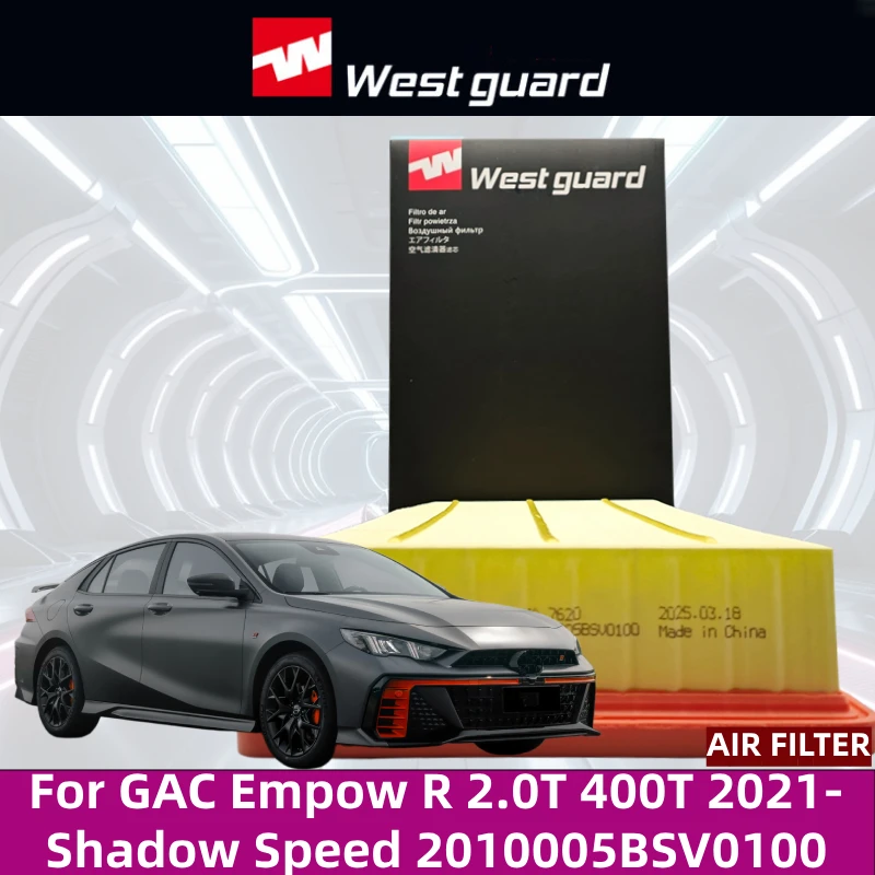 

For GAC Empow 2.0T 400T 2021- Shadow Speed WESTGUARD MA7620 Air Filter LX6069 2010005BSV0100