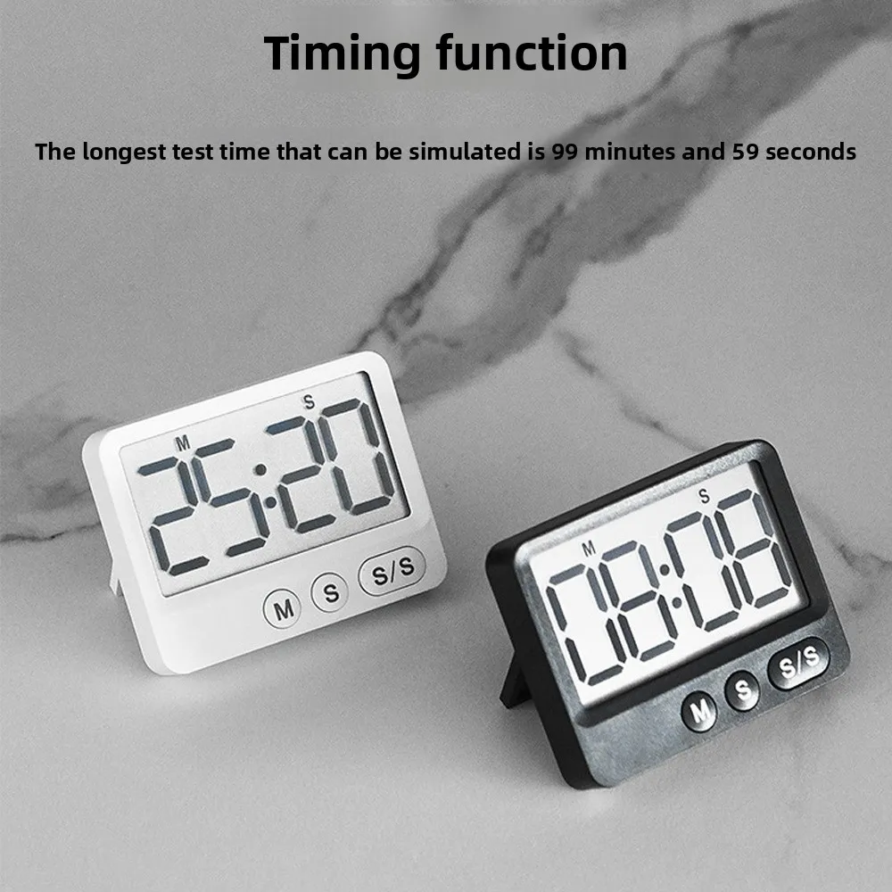 Large Screen Digital Timer Magnetic Timer Large Screen LCD Display Time Manager Kitchen Desktop Baking Timer Kitchen Gadgets