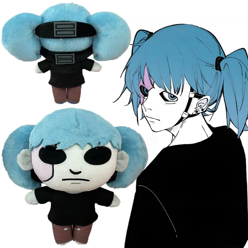 Peluches de Anime Sally Face de 20 cm, Muñecos de Peluche Suaves de Sal Fisher, Figuras de Peluche de Terror, Almohada Decorativa para Fans, Regalos de Navidad