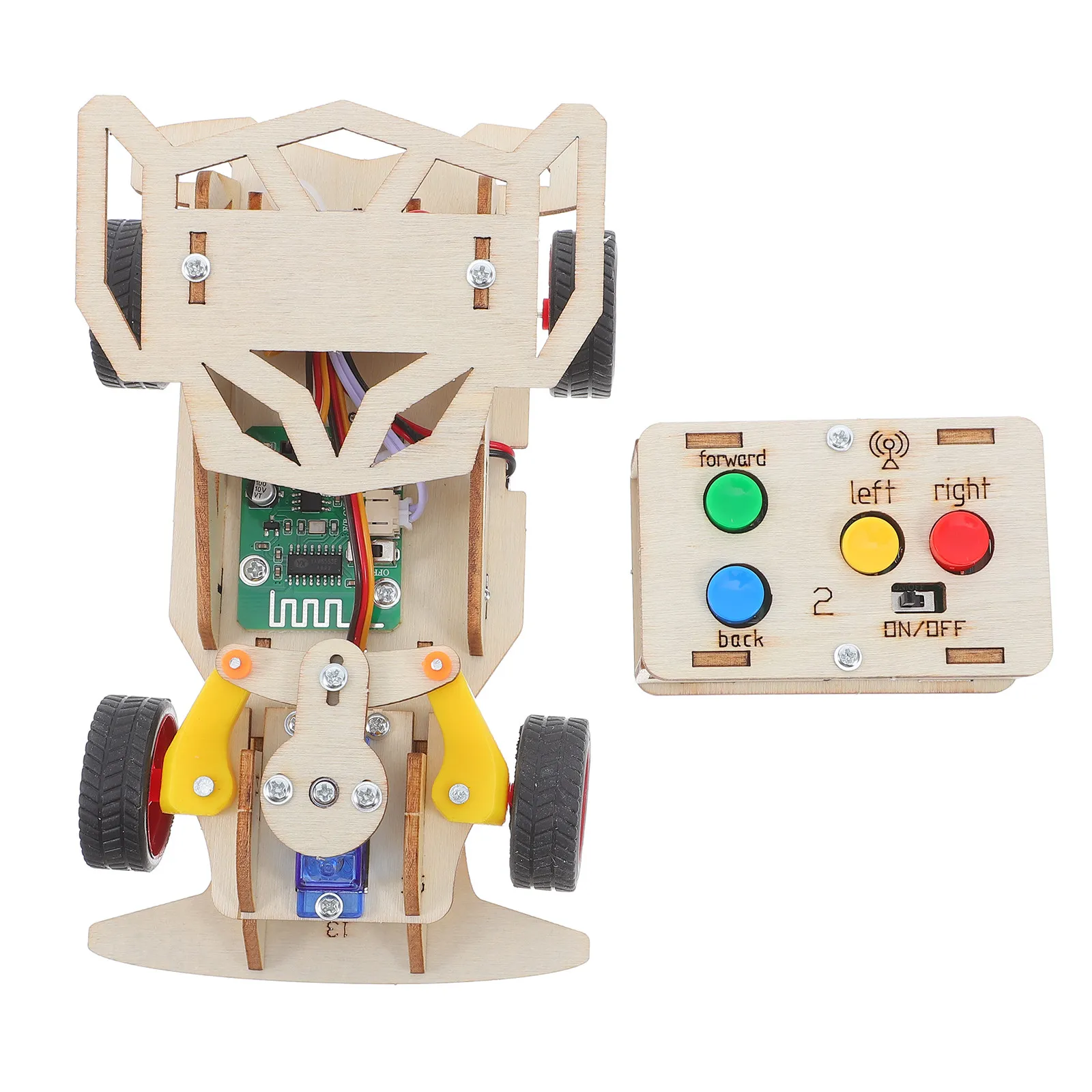 

Stem Remote Control Steering Race Car Building Kit Wooden 3D Puzzle Educational Science Project for Children Hands-on Learning