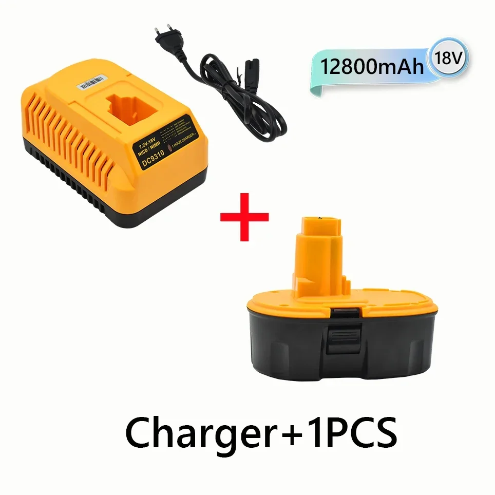 100% Original 12800mAh  Ni-MH Power Tool for DC9096 DE9039 DE9095 DW9098 DE9503 DW9096 Replacement Battery+Charger