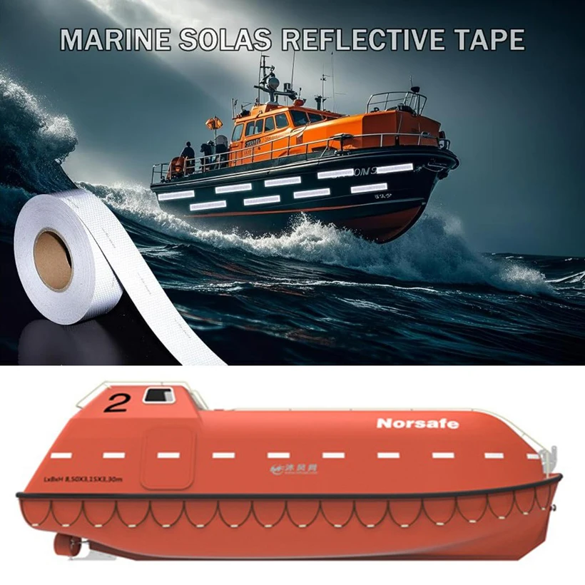 Solas Grade Safety Tape Waterproof Self Adhesive Marine Safety Reflective Tape For Boats