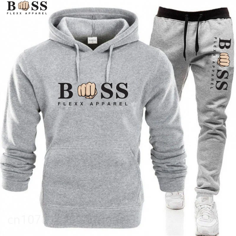 New Autumn Winter Men Women Tracksuit Hoodies + Pants 2Pcs Sets Suit Fashion Trend Hip Hop Y2K Clothing Sportswear Sweatshirts