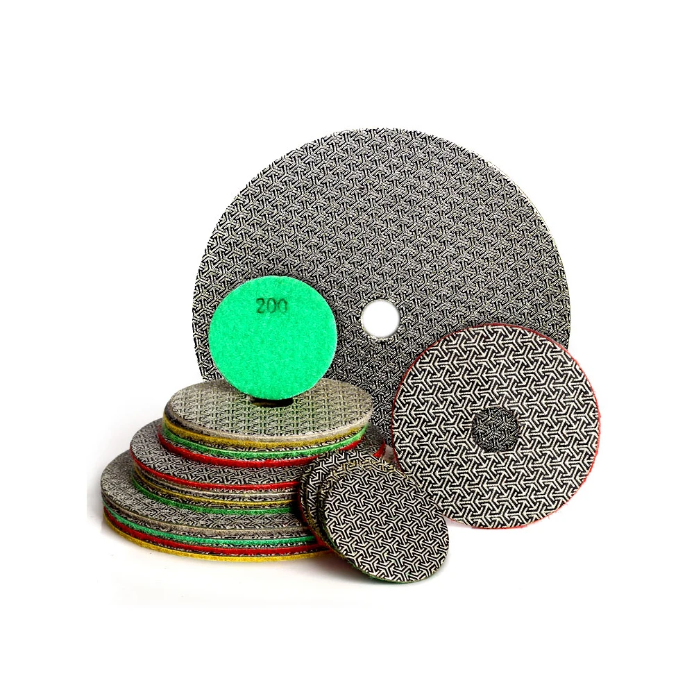 YIJING 1PC Diamond Hand Polishing Pads Electroplated Sanding Pads Grinding Disc For Glass Granite Marble Concrete