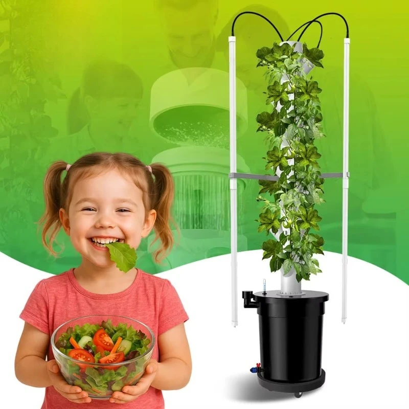 

New Outdoor Aeroponic Hydroponics Tower Vertical Farm Grow System Grow Garden Tower for Vegetables and Fruits