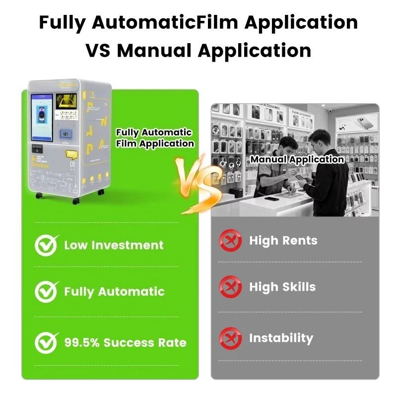 Customized Fully Automatic Dust Proof Vending Machine New Arrival for phone Screen Guard Mobile Phone Protector Smart Payment