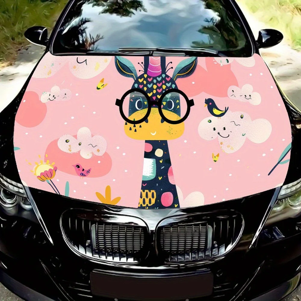 

Serious Giraffe Pattern car hood stickers, waterproof self-adhesive, scratch resistant, easy to stick, durable car PVC stickers,