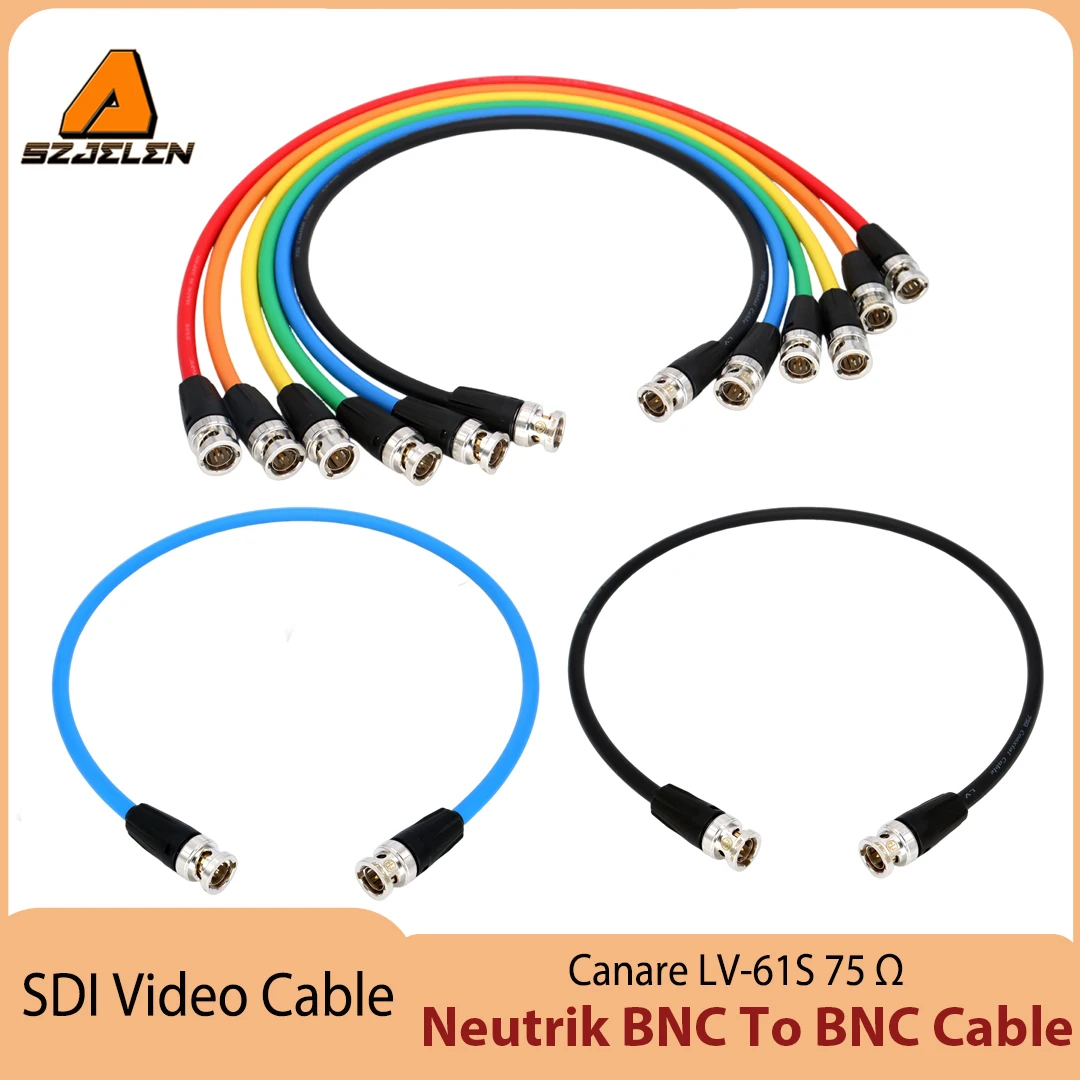 6Type Neutrik BNC To BNC Cable, 12g Hd-Sdi Video Coaxial Cable,Canare Lv-61s 75 Ohm Precision BNC Word Clock Interconnect Cable