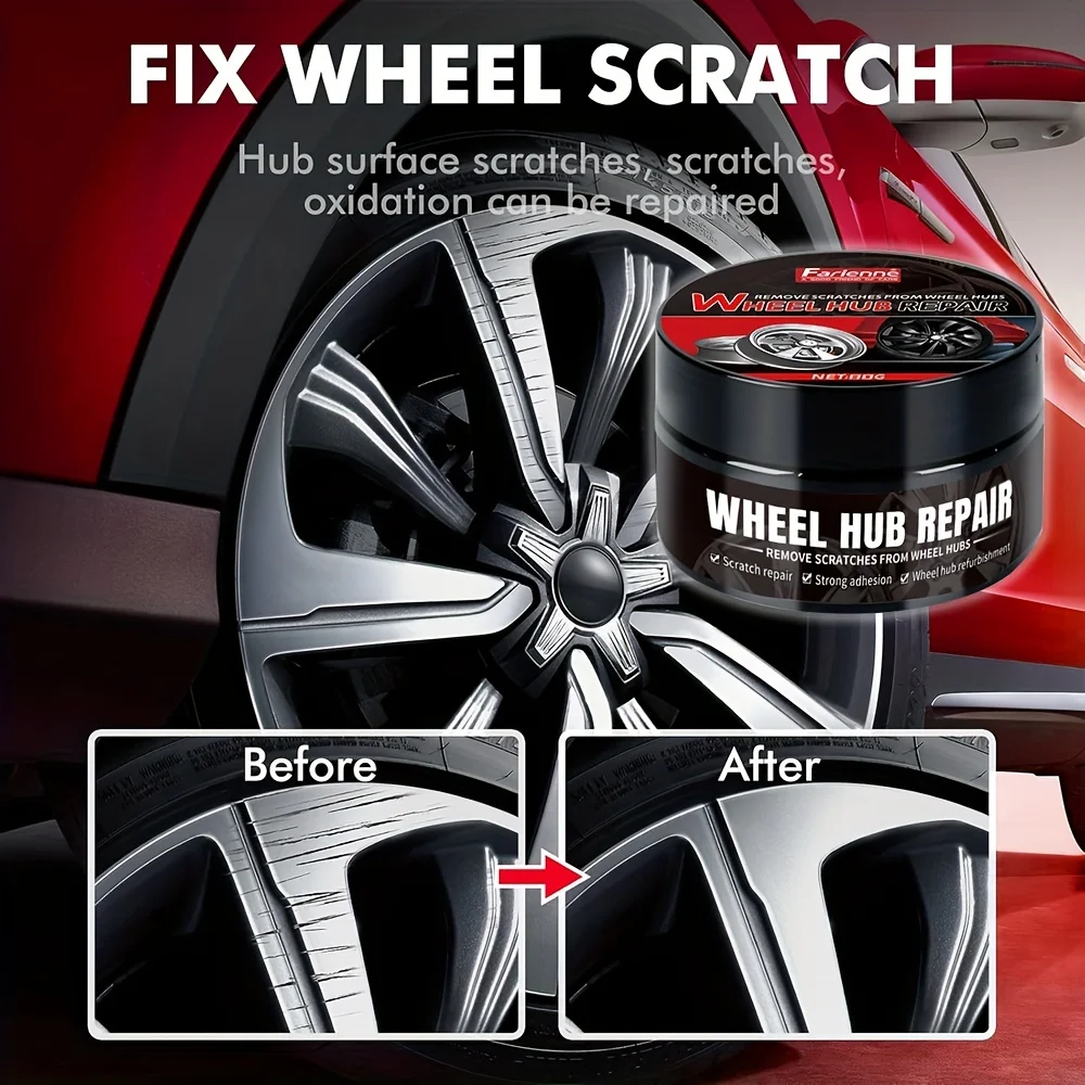 Universal Wheel Hub Repair Paste - Automobile Tire Detail Restoration and Deep Conditioning, No Residue.