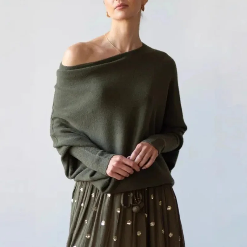 

Comfortable Knitted Long Sleeve round Neck Pure Color Sweater Spring Autumn New Style Women's Pullover Shirt from Mainland China