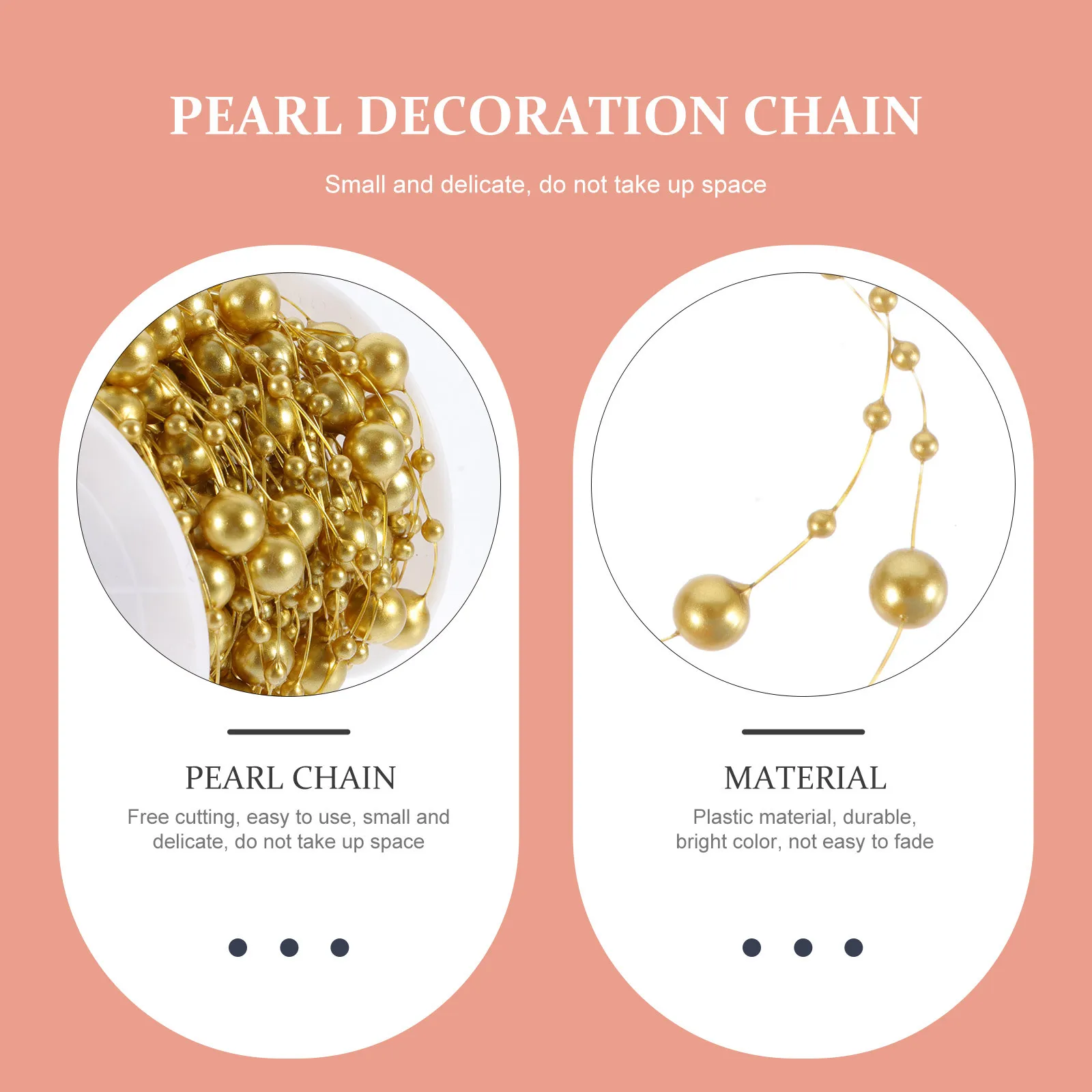 1 rolle Künstliche Perle Perlen Kette Glänzende Diy String Für Hochzeit Urlaub Dekor Girlande Hause Party Liefert Perlen Strang