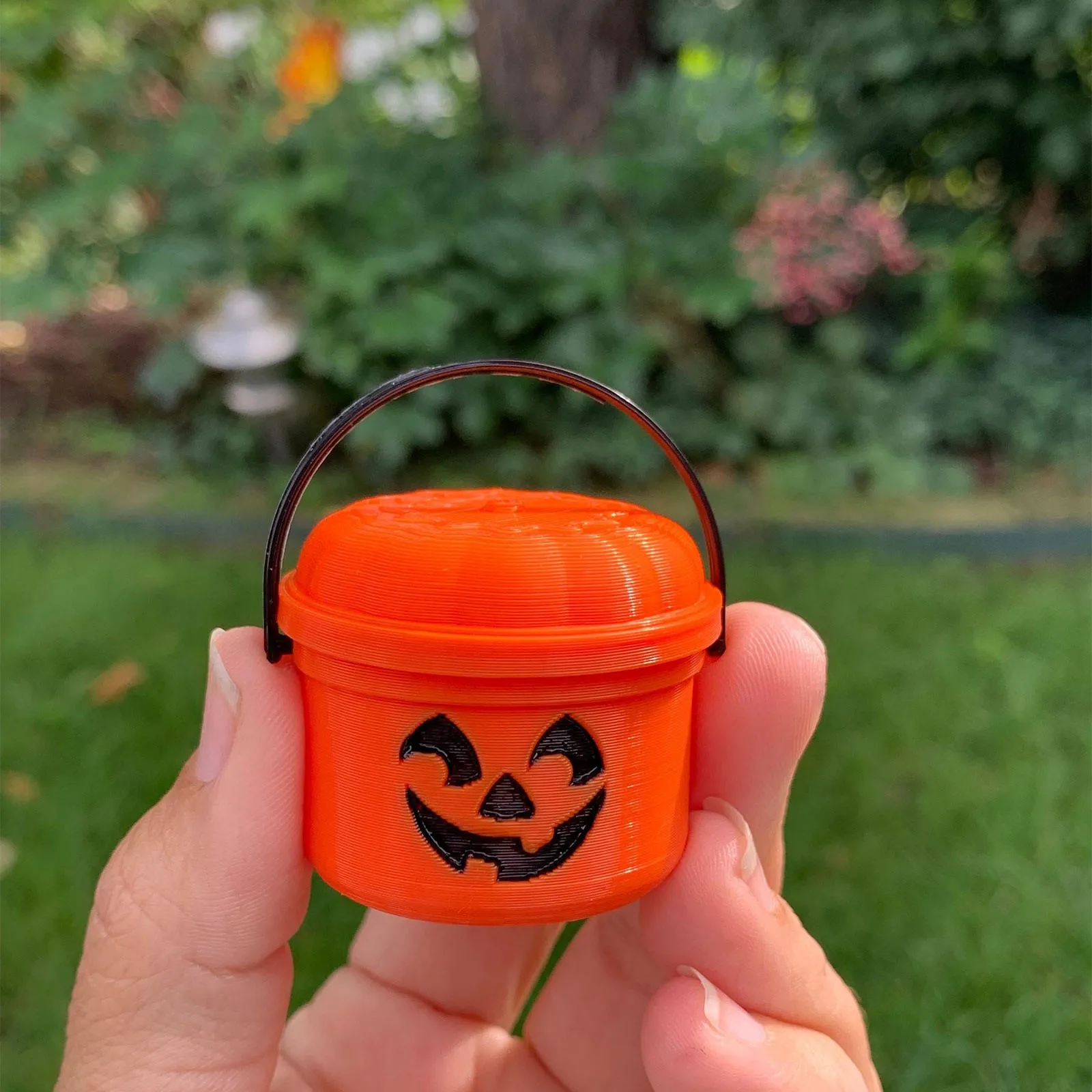 Pumpkin Bucket Halloween Pumpkin Buckets Small Treat Trick Or Buckets Holder Pail Mini Kids Basket Plastic Lantern Baskets