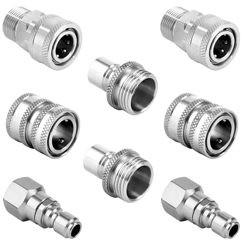 

MCGS-Комплект быстрого подключения для мойки высокого давления, поворотное быстрое соединение M22 от 14 мм до 3/8 дюйма, быстроразъемное соединение, 3/4 дюйма, для силовой мойки, 8 шт.