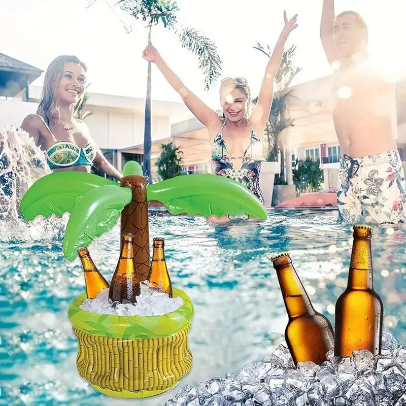 Pool Ice Bucket Inflatable Summer Cactus Ice Bucket Inflatable Cooler Chill Drinks And Fruits Beverage Container Cooler For