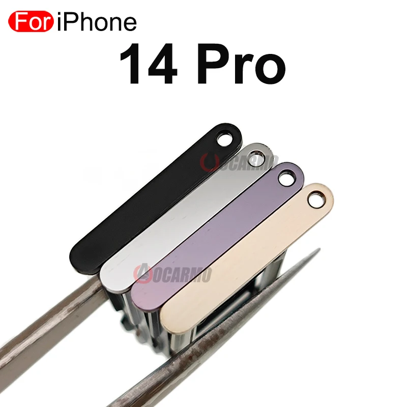 Aocarmo For iPhone 14 Pro 14Pro Single Dual SIM Card Tray Holder Slot Drawer Black Silver Purple Gold Replacement Part