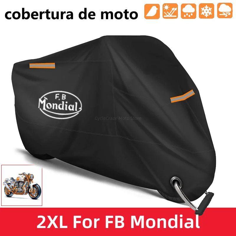Tampa impermeável da motocicleta, Protetor UV Scooter ao ar livre, Capa de chuva contra poeira, FB Mondial Flat Track, HPS 125 300 Hipster Imola SMT