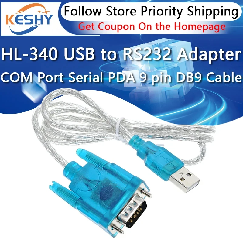 1-10 قطعة جديد HL-340 USB إلى RS232 COM ميناء المسلسل المساعد الشخصي الرقمي 9 دبوس DB9 مهائي كابلات دعم Windows7 64 #6