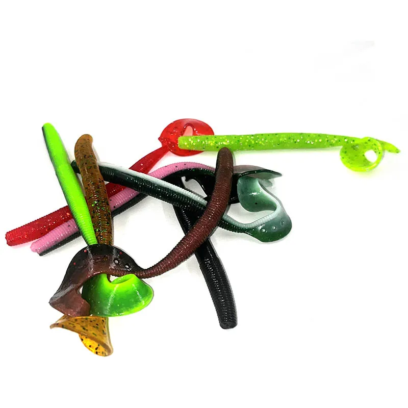 Vinilo Cola Rizada Donglejian Spaghetti Worm – Señuelo pesca spinning - imagen 2