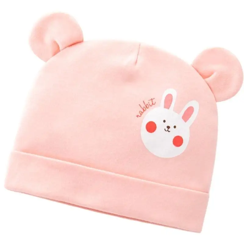 

U13F Newborns Nursing Caps for Infants 0-3 Months Breathable Cotton Fetal Hat Baby Hospital Hat Comfortable Bonnet 2-Layer