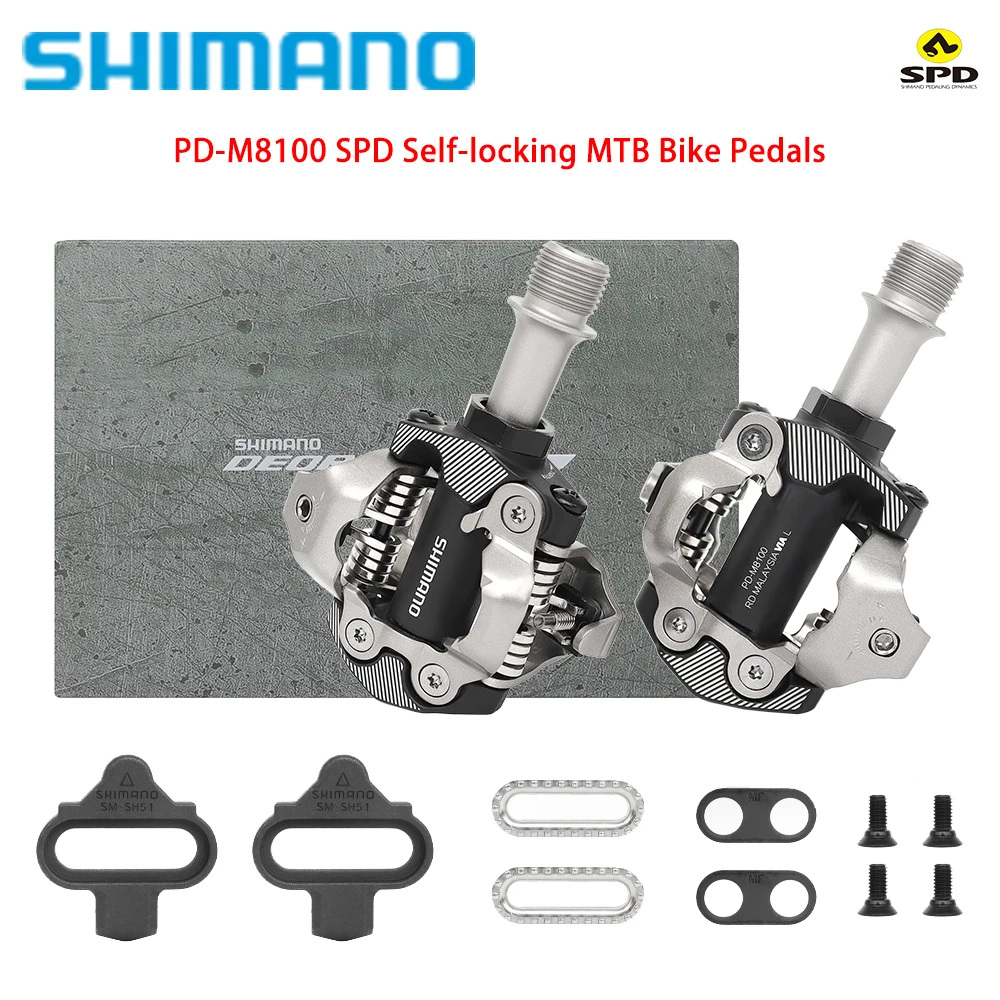 

SHIMANO Deore велосипедные педали для MTB горного велосипеда PD-M8100 гоночная самоблокирующаяся педаль XT подшипник MTB педали оригинальные детали велосипеда