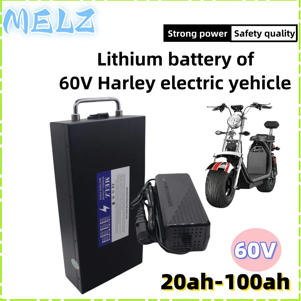 Nowa bateria litowa 18650 o dużej mocy do akumulatora litowo-jonowego ekspresowa poczta lotnicza 60V 20ah-100ah, odpowiednia do 60V Harley 250-2000W