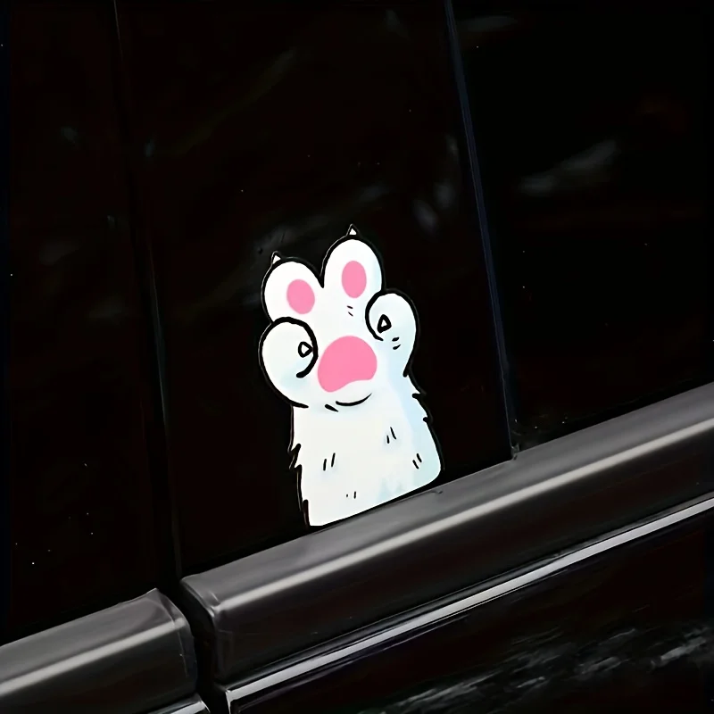 

Cute Cartoon Cat Paw Vinyl Stickers Waterproof Scratch Cover Decals for Motorcycle Scooter Car DIY Decor