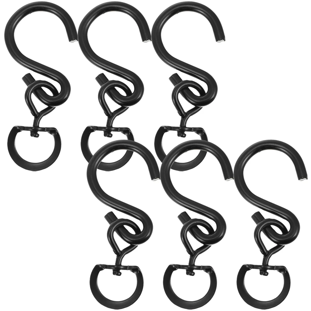 6 Pcs Swivel Hooks for Plants Flowerpot Rotatable Clasp Container Garden Planter Hangers