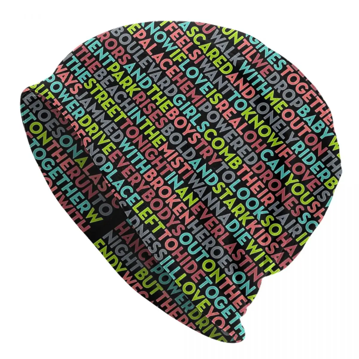 Born To Run - Bruce Springsteen (lyrics) Knitted hat for men and women Gift Unisex winter warm brimless urinal hat