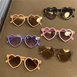 Love gradient children's sunglasses, baby sunglasses, candy colored glasses, heart shaped glasses, jelly colored sunglasses