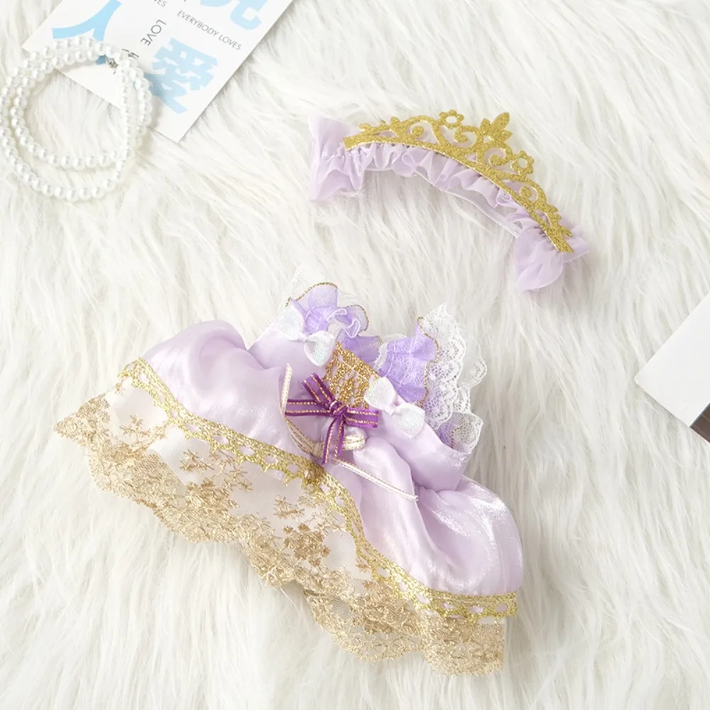 Casual DIY Doll Skirts Sets with Crown Headband