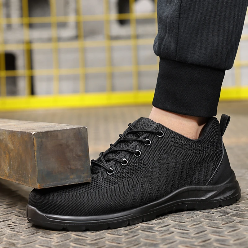 Safety Shoes Anti smashing Anti piercing Wear resistant Low temperature breathable Soft Outdoor Dock Work Protective Shoes