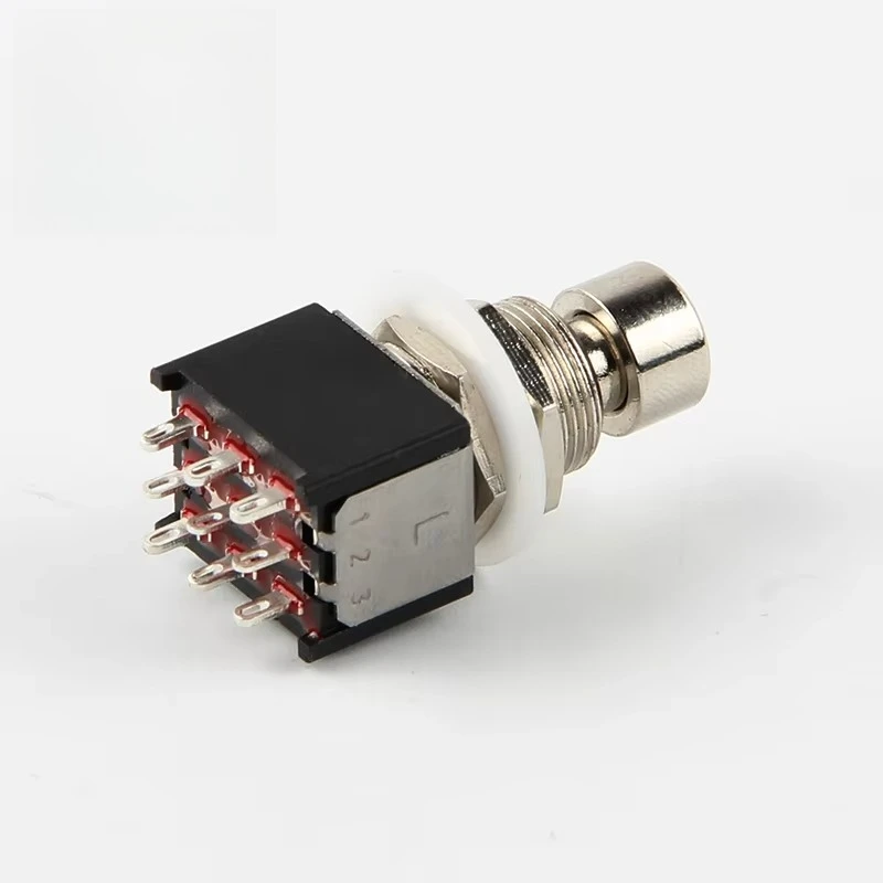 10pcs 3PDT 9-PIN Guitar Effects Stomp Switch Pedal Box Foot Metal True Bypass