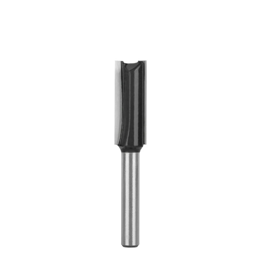 6.35mm Shank Straight Bit Tungsten Carbide Single Double Flute Router Bit Woodworking Milling Cutter Carbide Router Bit