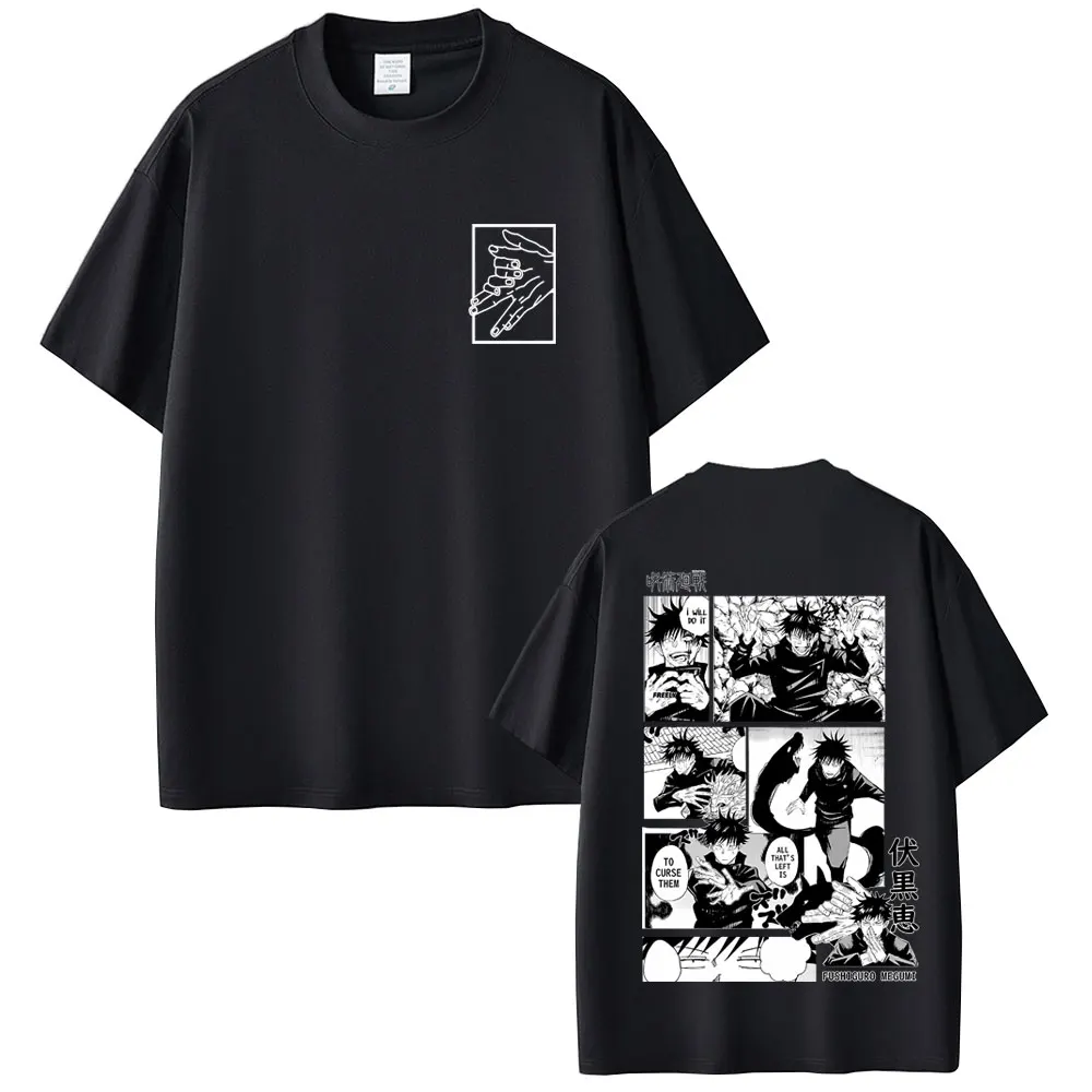 

Anime Jujutsu Kaisen Fushiguro Megumi Graphic Print T-shirt Men Women Clothing Fashion Oversized T Shirt Cartoon Unisex T-shirts