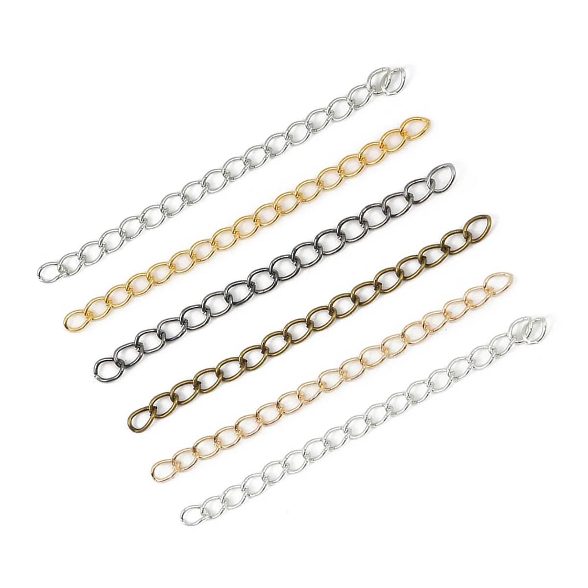 50pcs/lot Jewelry Findings Necklace Extender Bracelet Extender Extension Tails DIY Craft Jewelry Finding Making Connectors