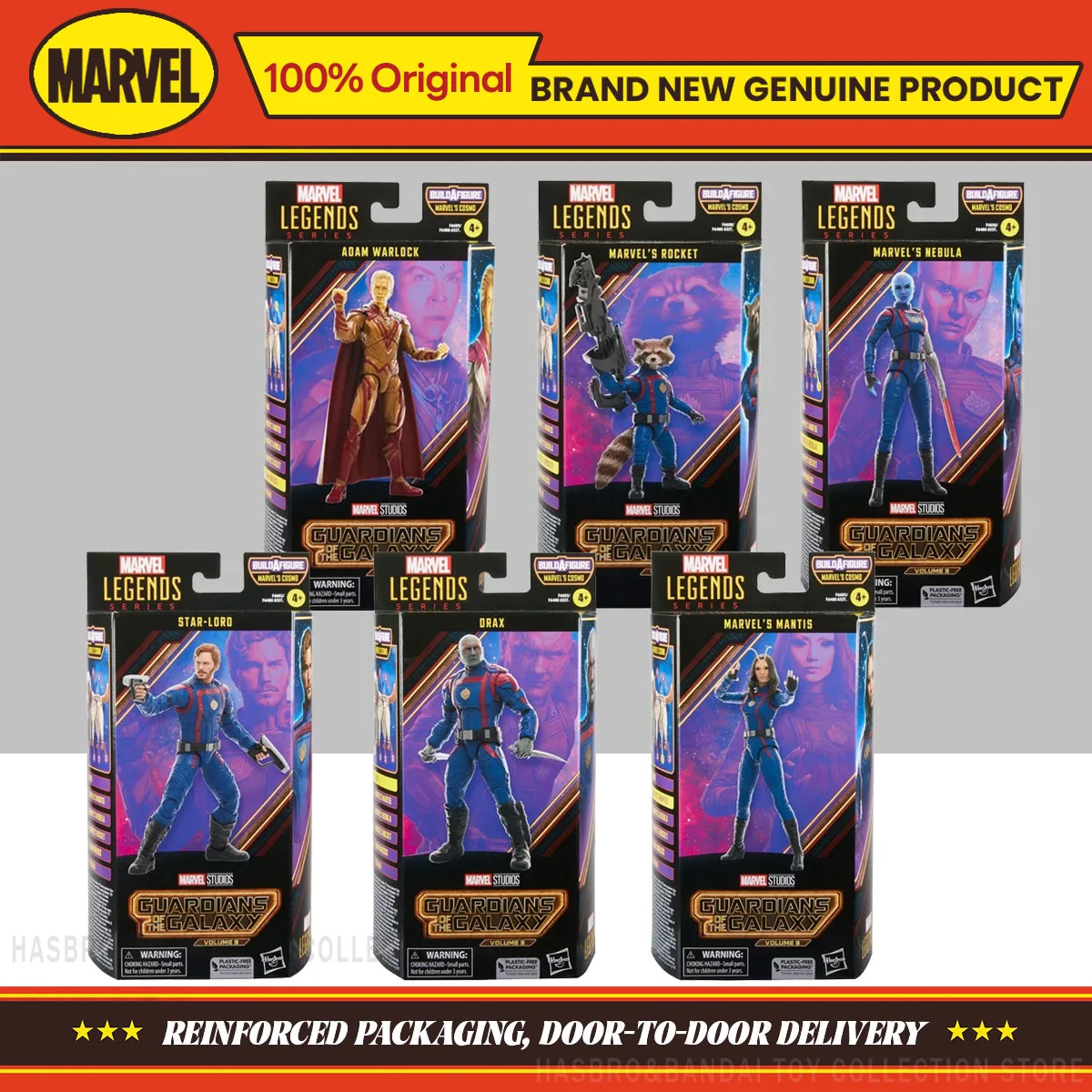 En stock, serie Hasbro Marvel Legends, figuras de acción originales de Nebula/Mantis/Rocket/Drax/Adam Warlock/Star-Lord, juguetes, regalos