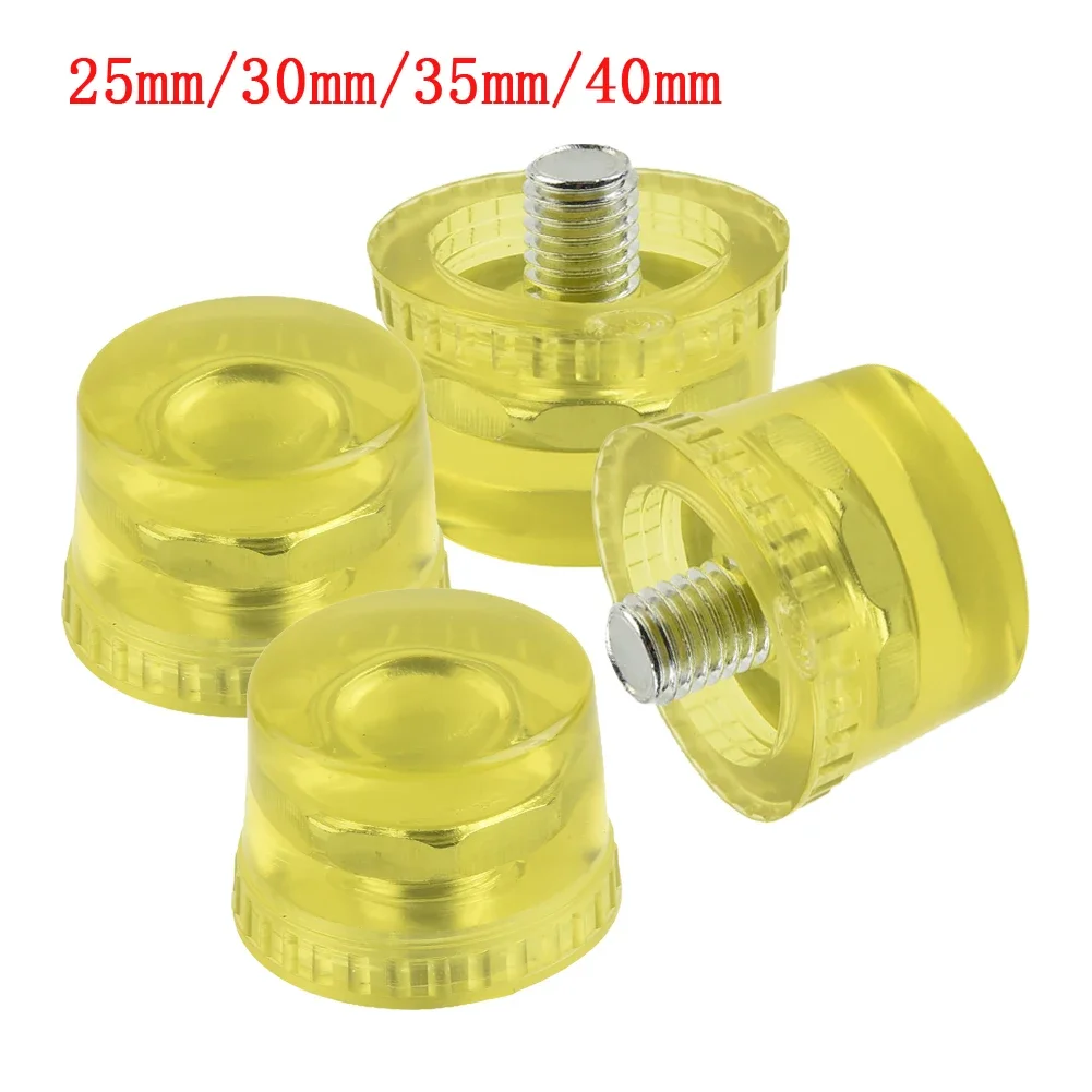 4pcs Rubber Hammer 25/30/35/40mm Head Hammer Replacement Head  Double Faced Work Dent Repair Hammer Glazing Beads Hammer