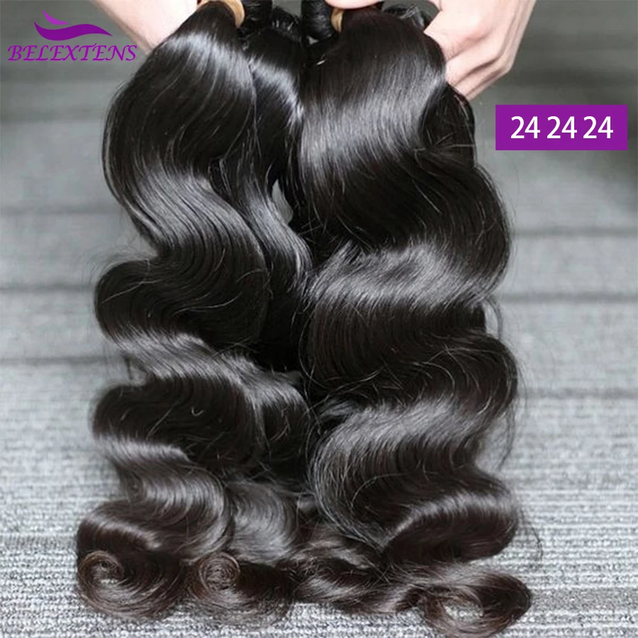 28 30 32 Inch Body Wave Bundles Human Hair Brazilian Raw Hair Weave Bundles Remy Human Hair Extensions 2-5 Days Fast Shipping