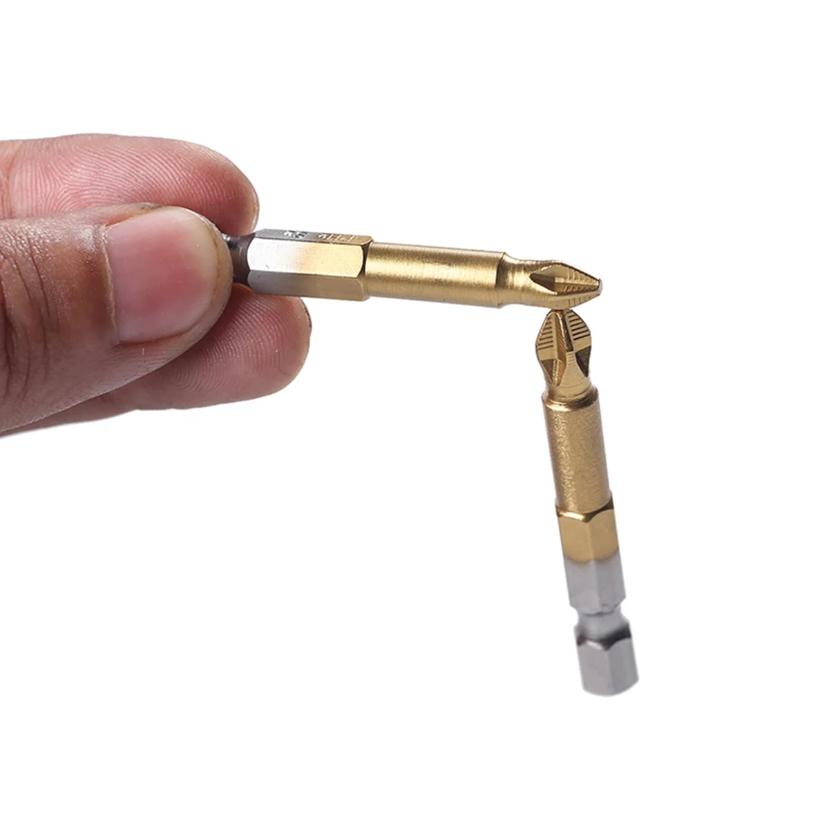 5 pçs antiderrapante ph2 titânio revestido chave de fenda bits 50mm de comprimento de alta precisão liga de aço ferramenta driver bits