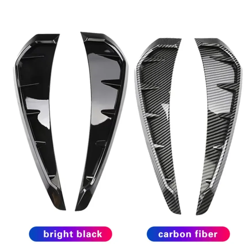 2x Car Shark Grille Car blades simulated exhaust port trim ABS plastic carbon fiber exterior side air flow sticker Honda